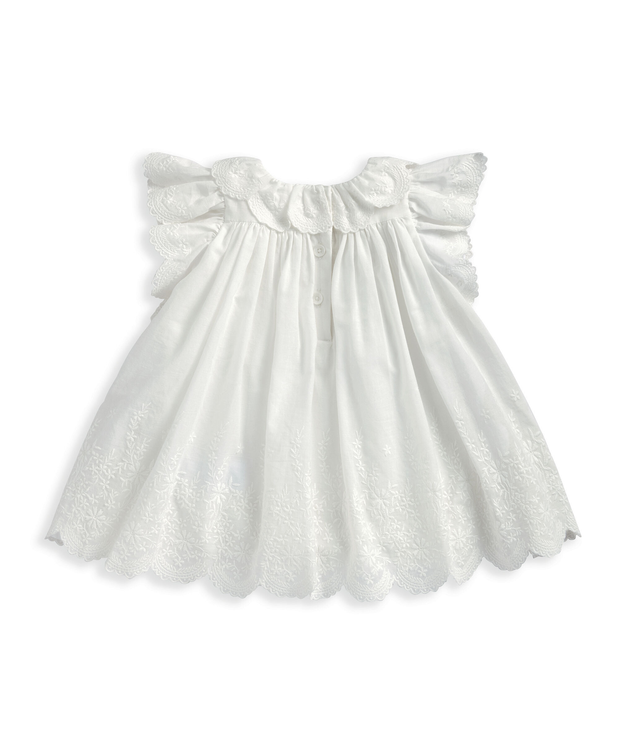 Embroidered Frill Bodysuit Dress image number 3