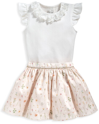 Bobdysuit & Floral Skirt - Set Of 2