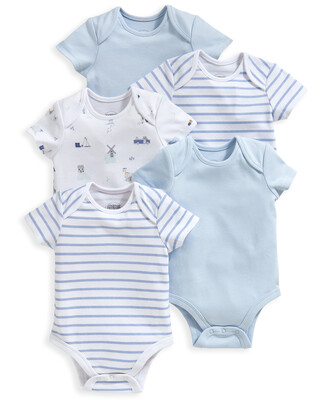 5 Pack Boys Body Suits