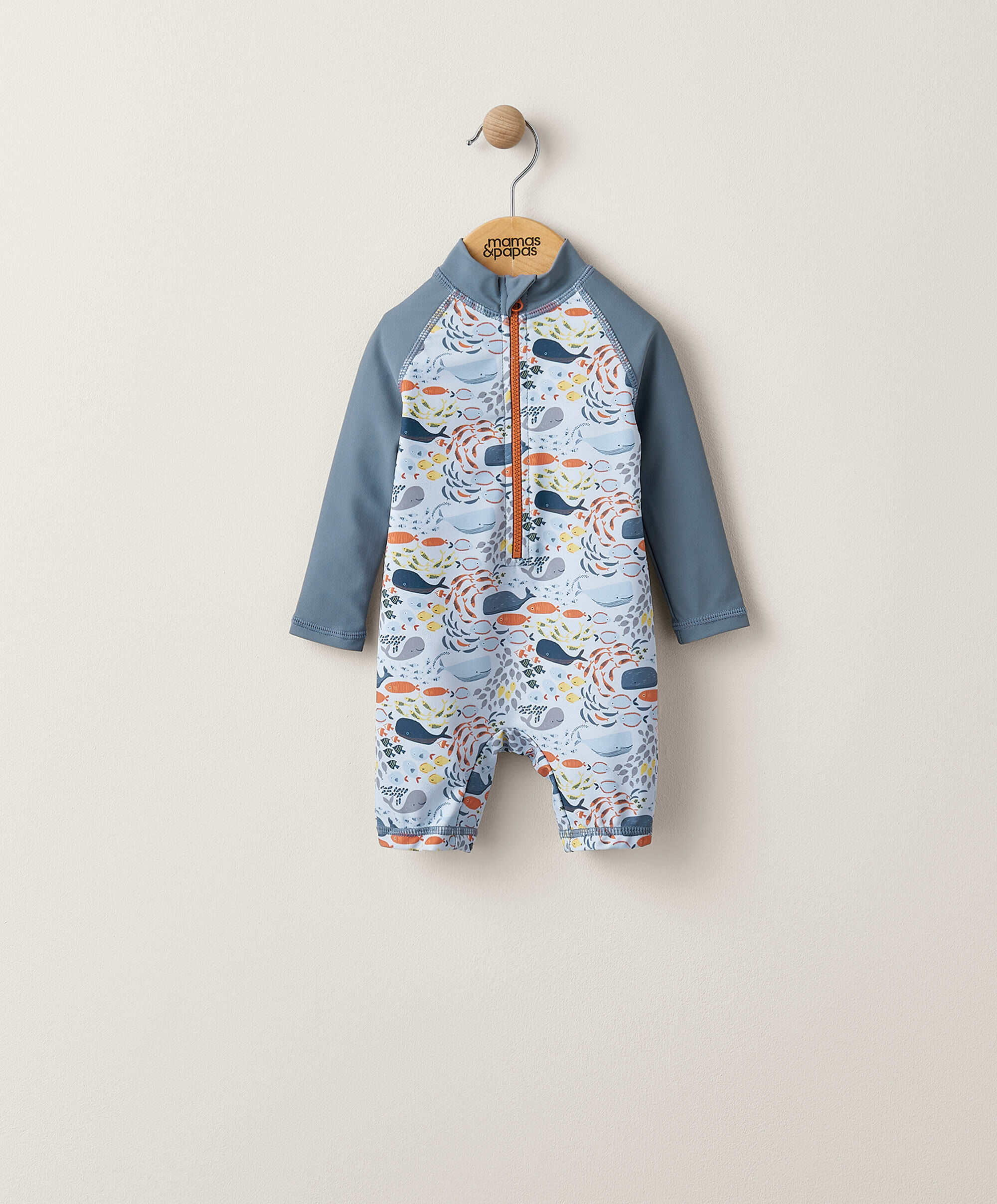 Whale Print Long Sleeve Rashsuit image number 1