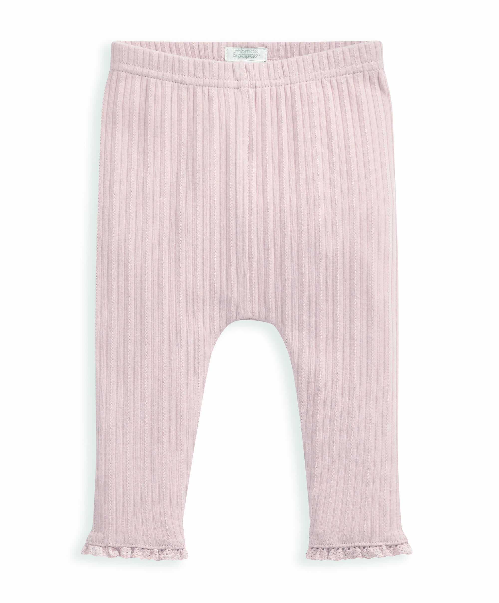 Pink Legging With Lace Trim image number 2