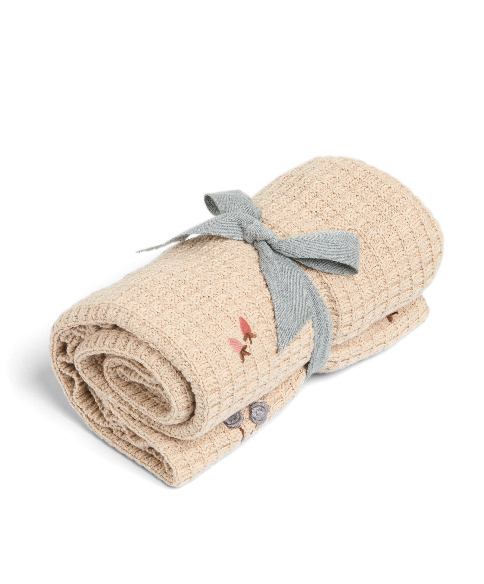 Knitted Blanket - Berry Frill image number 2