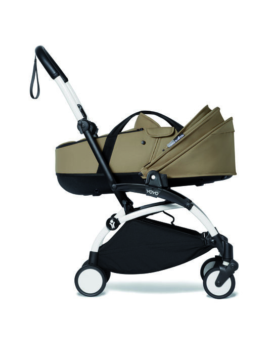 YOYO2 Stroller White Frame with Toffee Bassinet image number 2