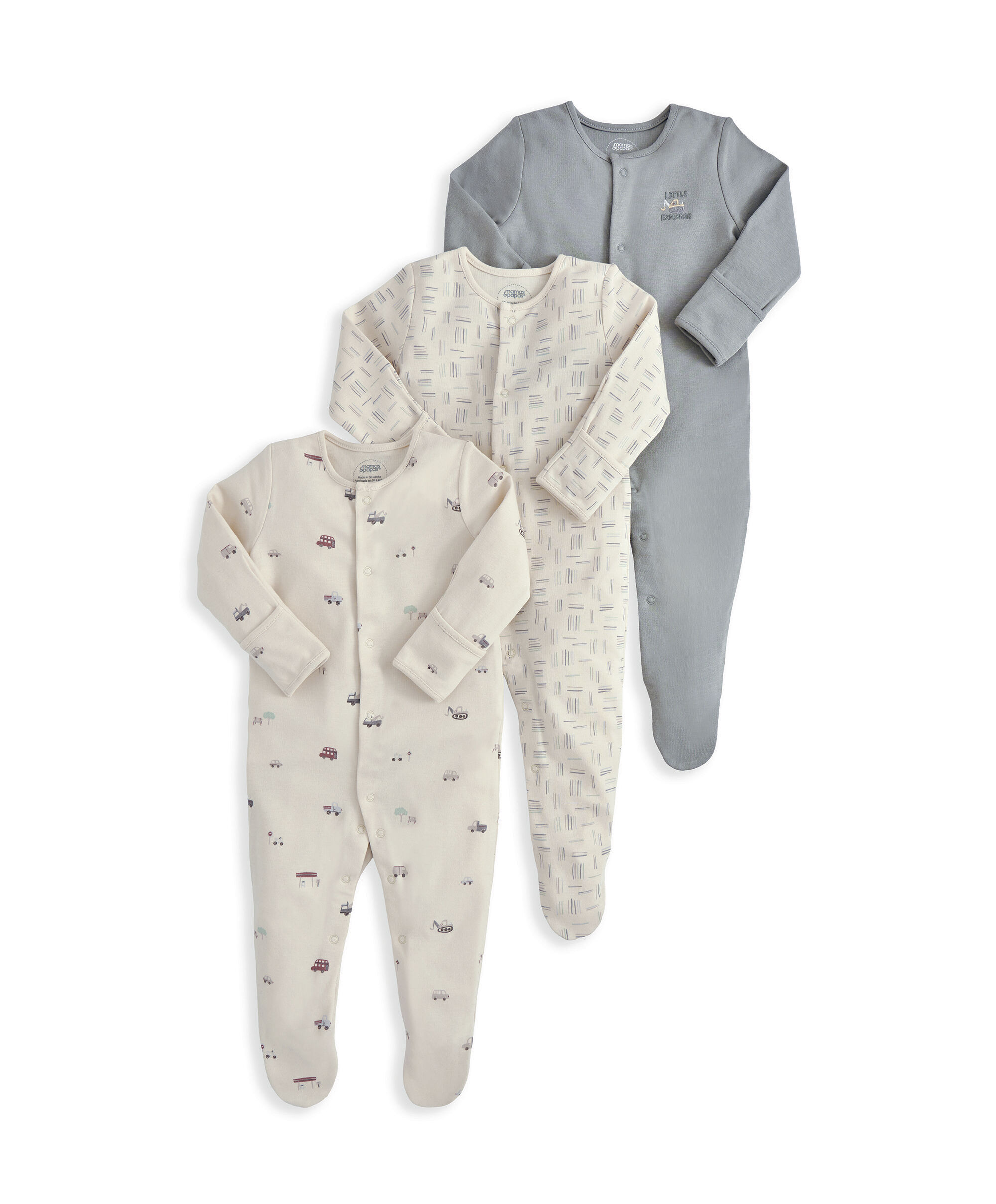 Little Explorer Sleepsuits (Pack of 3)  image number 2