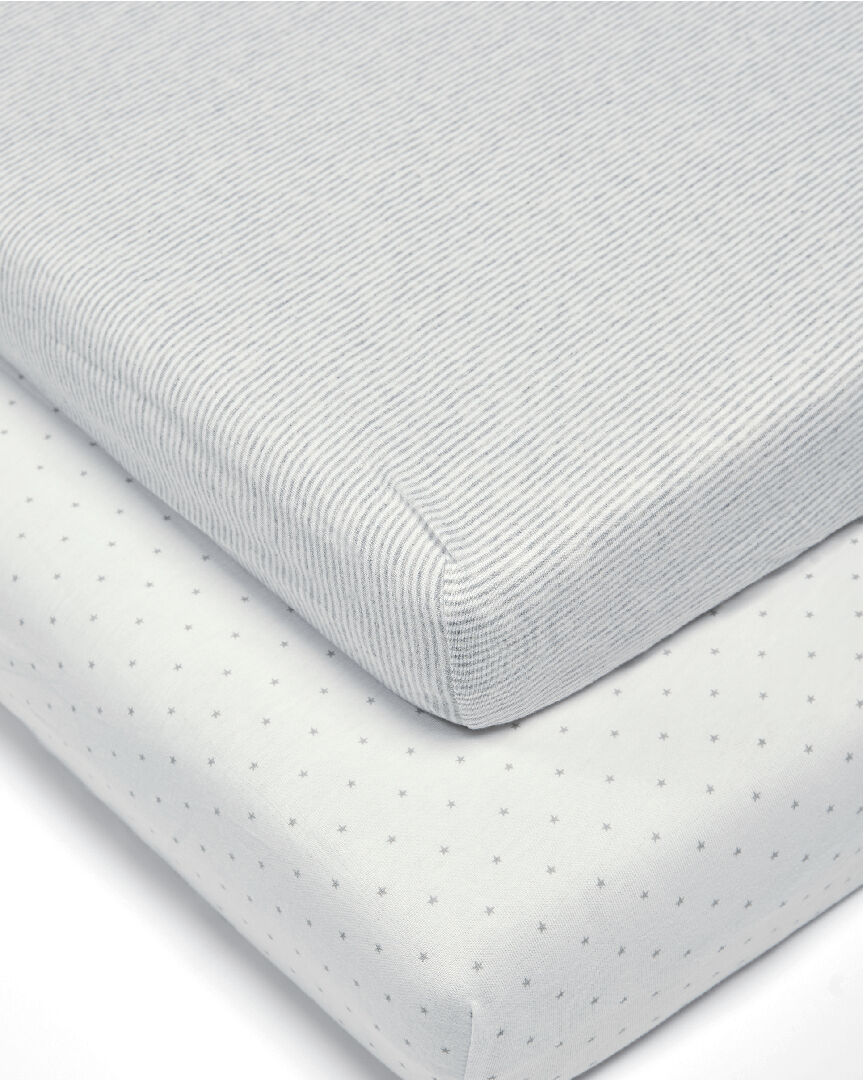 Welcome to the World 2 Pack Fitted Sheets - Stars & Stripes image number 1