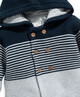 Stripe Knit Hooded Cardi image number 3