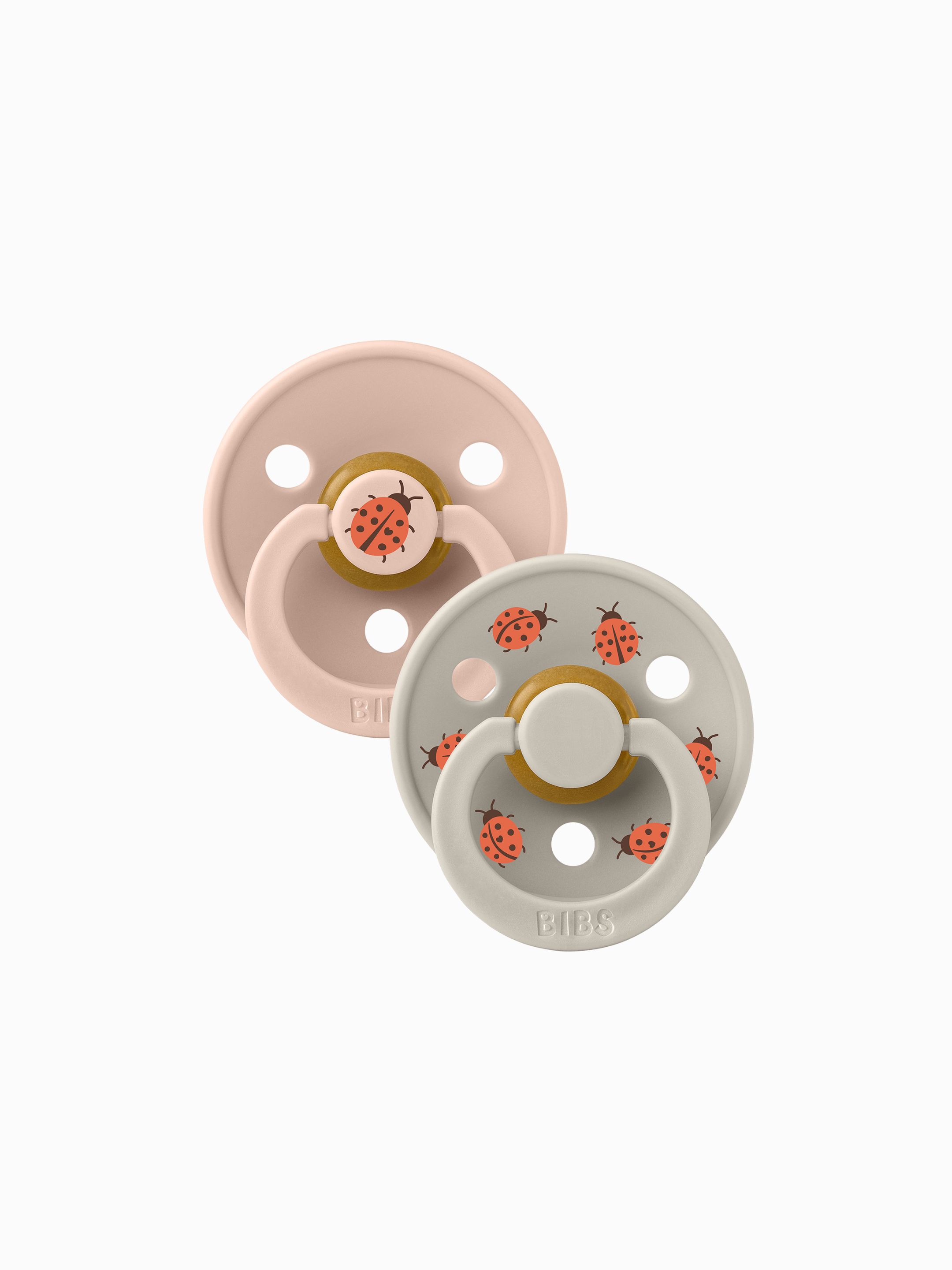BIBS Pacifier Studio Colour 2 PACK Ladybug Latex Size 2 Blush Mix image number 2