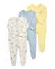 Llama Jersey Cotton Sleepsuits 3 Pack image number 1