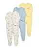 Llama Jersey Cotton Sleepsuits 3 Pack image number 1