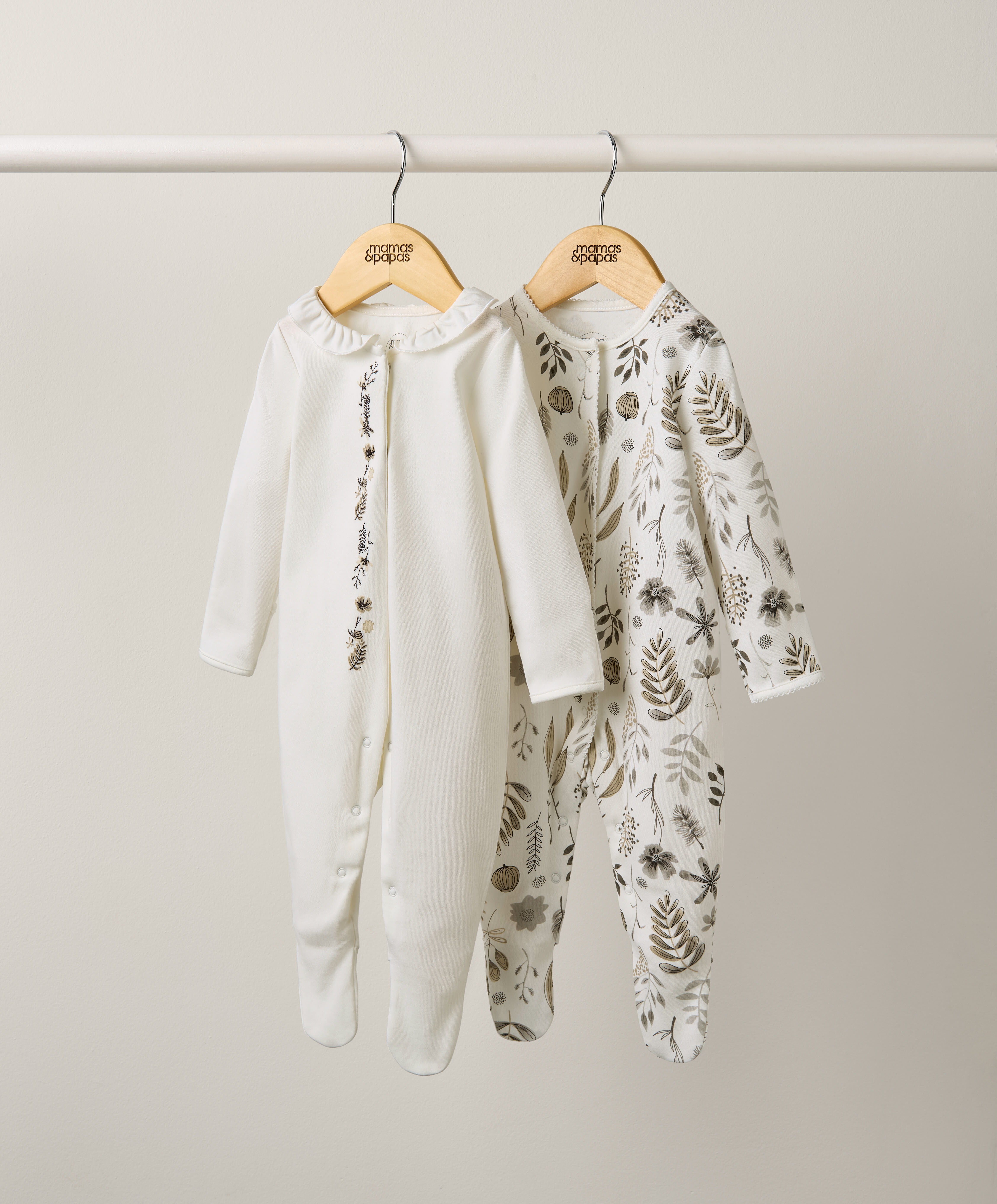 2 Pack Autumn Leaves Sleepsuits image number 3