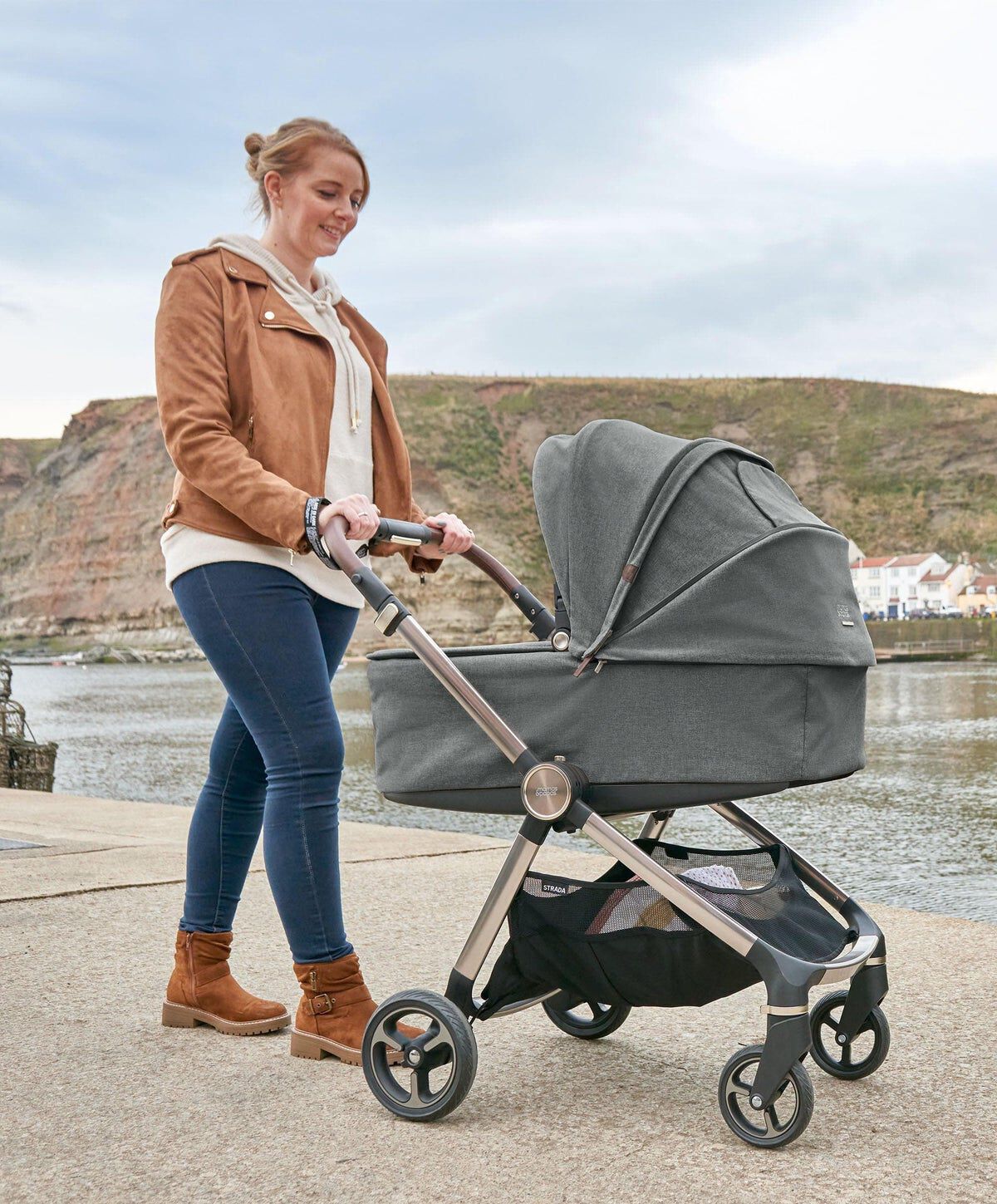 Strada Carrycot - Grey Melange (hood not included) image number 5
