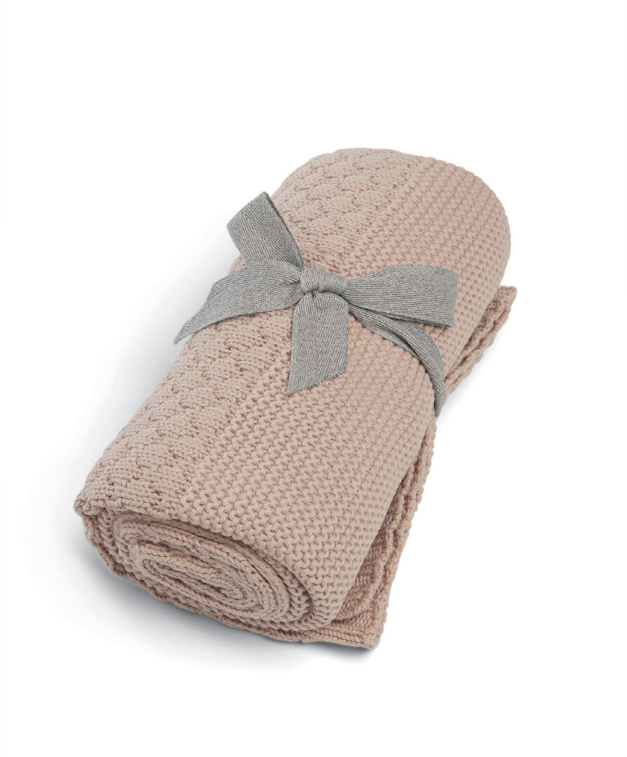 Knitted Blanket - Pink image number 1